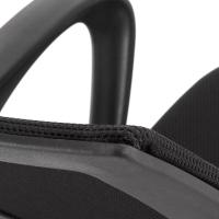 Cadeira De Escritório Secretária Base Cromada Com Rodinha Fortt Roma Preta - Csf06-p - 3