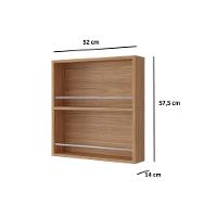 Armário Aéreo p/ Cozinha Eloise Porta Tempero 52 cm Freijo - MGM