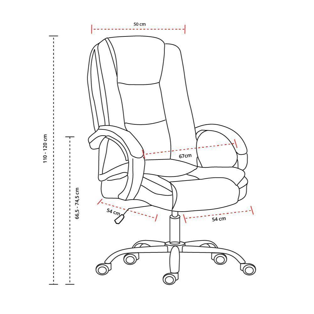 Cadeira De Escritório Presidente Base Cromada Com Rodinha Fortt Lille Preta - Cpf12-p - 3