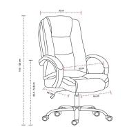 Cadeira De Escritório Presidente Base Cromada Com Rodinha Fortt Lille Preta - Cpf12-p - 3