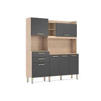 Cozinha Compacta Select C- 6 Portas E 2 Gavetas 178x194 Avena-grafito - Demóbile - 1