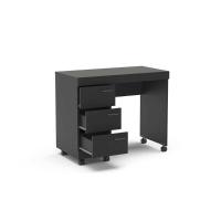 Escrivaninha p/ Escritório Osaka c/ 3 Gavetas e Rodízios Branco - Politorno - 3