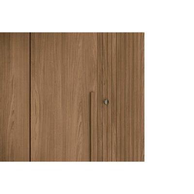 Guarda Roupa Solteiro 4 Portas de Bater 2 Gavetas Buriti Jatoba MDF-MDP Santos Andirá