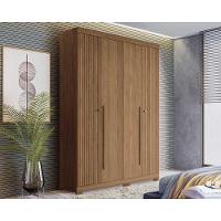 Guarda Roupa Solteiro 4 Portas e 2 Gavetas c/ Pés Buriti Jatoba - Santos Andirá - 1