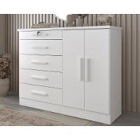 Cômoda de Quarto Istambul 2 Portas e 5 Gavetas Neve - Tcil Móveis - 1