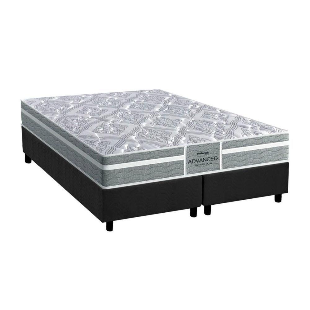 Cama Box King: Colchão Anatômico Probel D28-ep Advanced Tech1000 Plus + Base Crc Suede Gray(193x203) - 1