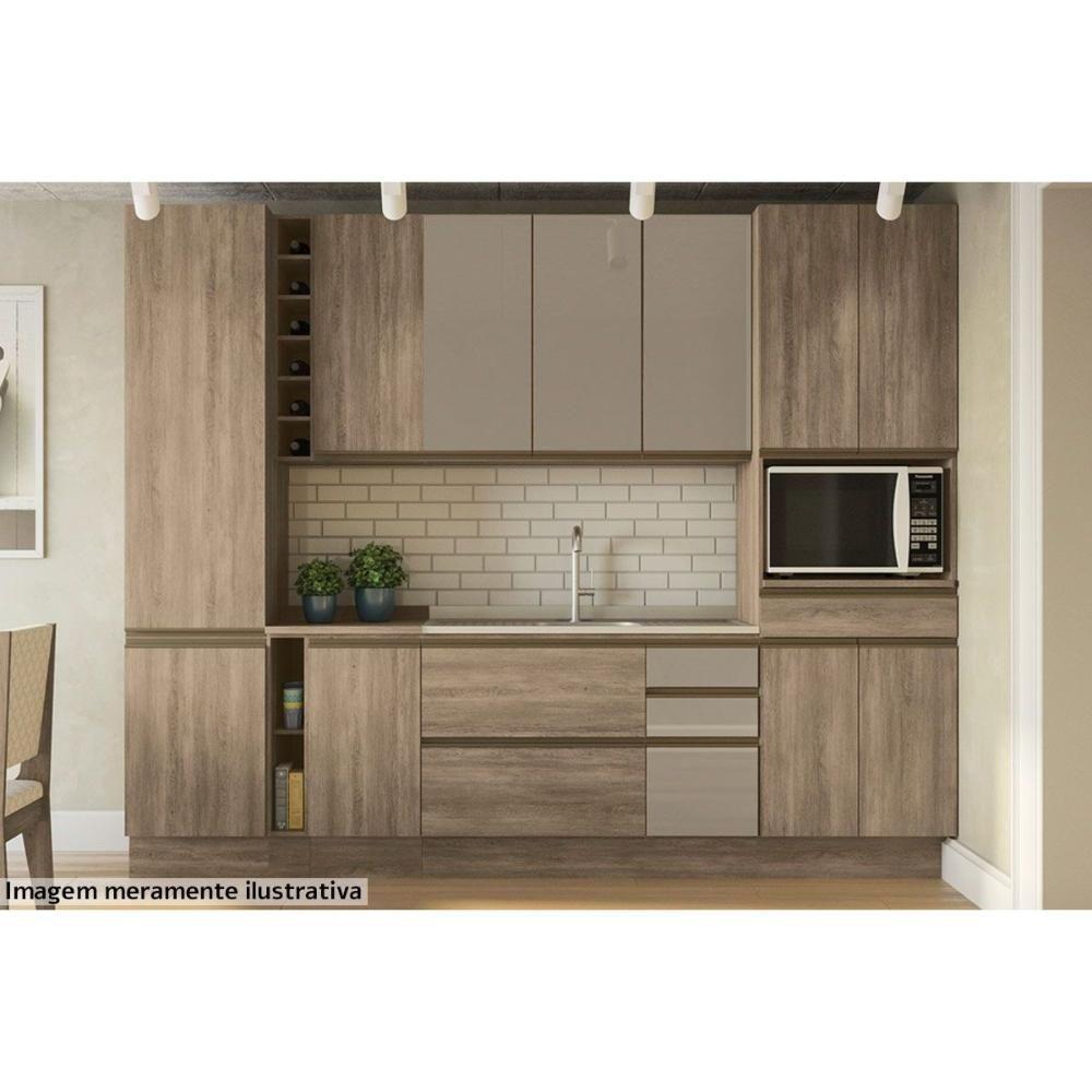 Nicho Para Cozinha Toalheiro Maxxi G740 15cm Nogal - Kappesberg - 3