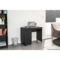 Escrivaninha p/ Escritório Osaka c/ 3 Gavetas e Rodízios Castanho - Politorno - 2