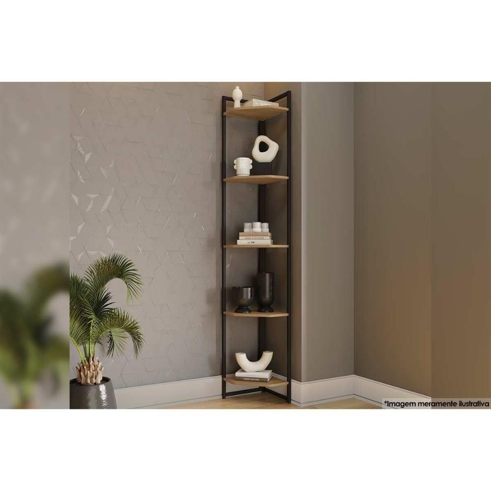 Prateleira De Quarto Industrial Li022 Freijo-preto - Kappesberg - 3