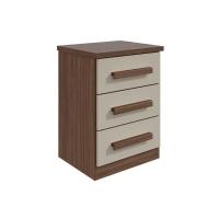 Mesa Cabeceira Baião C- 3 Gavetas Rovere-amêndoa - Lopas - 2