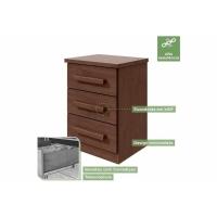 Mesa Cabeceira Baião C- 3 Gavetas Rovere-amêndoa - Lopas