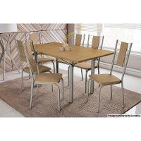 Cadeira Sala de Jantar Lisboa 2C076 Aço Kit 2 Uni Niquel/Marrom 21 - Kappesberg - 2