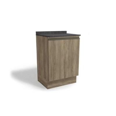 Balcão De Cozinha Maxxi G742 1 Porta C-tampo 60cm Nogal-cinzel - Kappesberg
