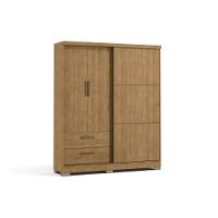 Guarda Roupa Solteiro 3 Portas (1 de Correr) e 2 Gavetas C533 Branco - Kappesberg