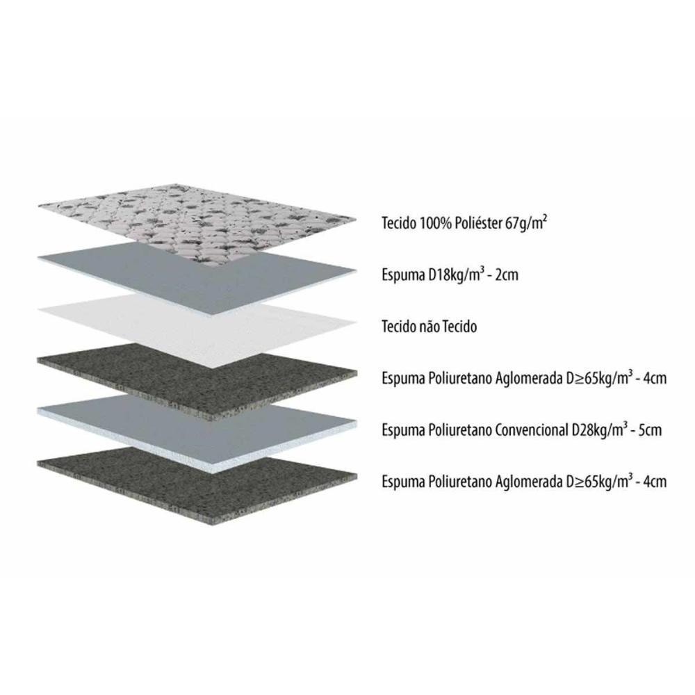 Colchão Casal Espuma Compact Ag 65 - D28 - Black Double Face (138x188x17) - Herval - 6