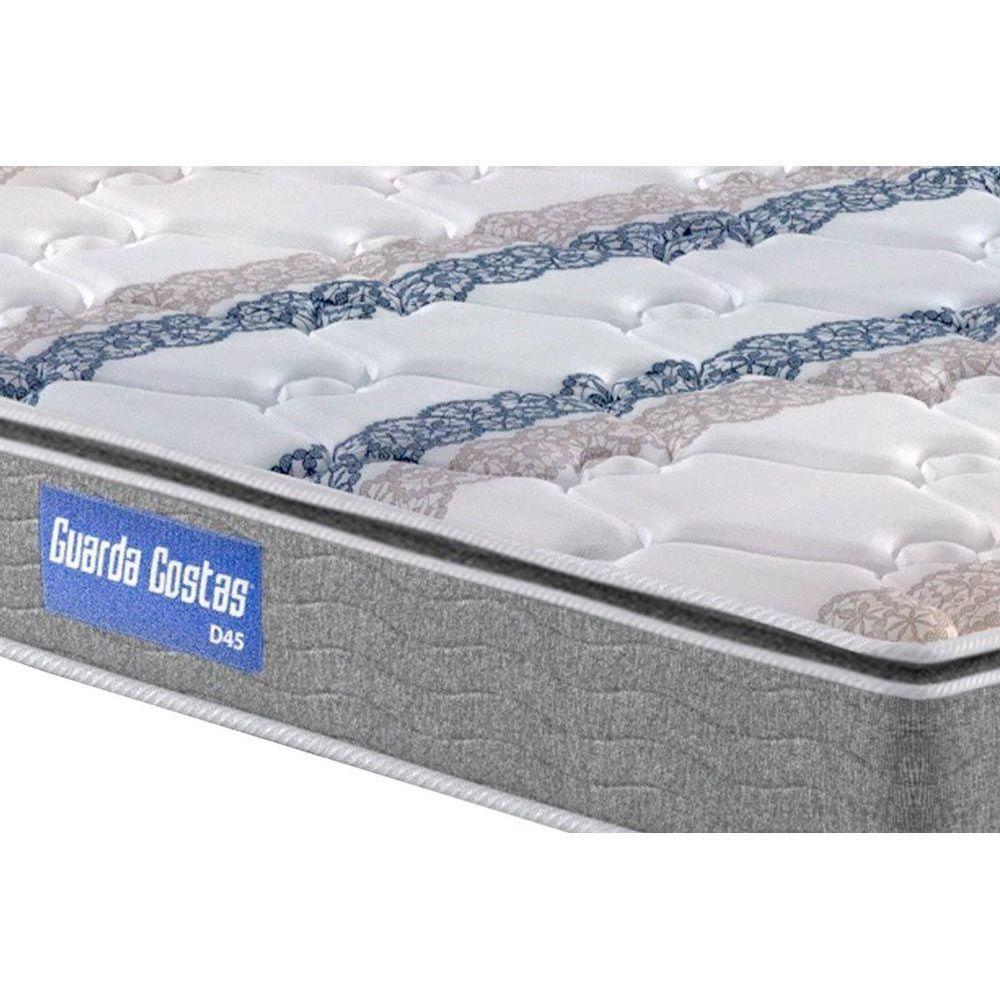 Cama Box King: Colchão Espuma D45 Probel Guarda Costas + Base Crc Suede Gray(193x203) - 2