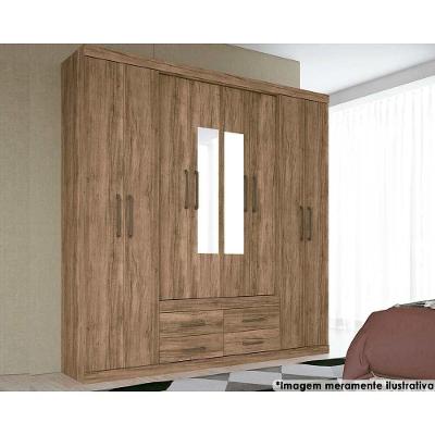 Guarda Roupa Casal Nápoles 8 Portas de Abrir 4 Gavetas Atacama Santos Andirá