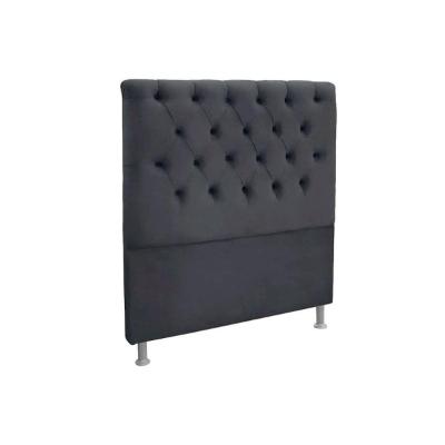 Cabeceira Cama Box Estofada Solteiro Solteiro Embaixatriz Plus Suede Cinza - Simbal