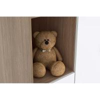 Guarda Roupa Infantil Bala de Menta c/ 3 Portas e 2 Gavetas Branco/Rosa - Henn - 5