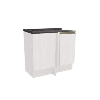 Balcão De Cozinha Maxxi G748 Canto Reto 1 Porta C-tampo 80cm Branco-cinzel - Kappesberg