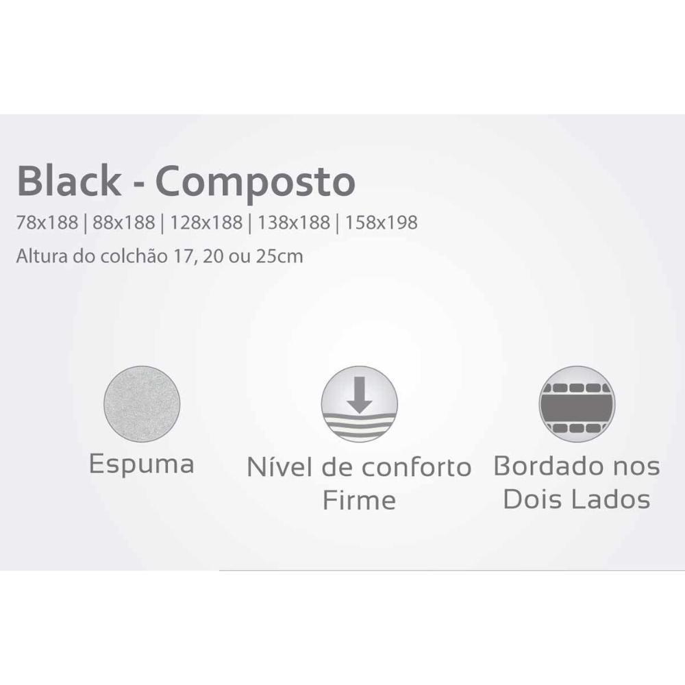 Colchão Queen Espuma Compact AG 65 / D28 / Black Double Face (158x198x25) - Herval - 8