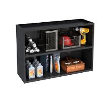 Armário Multiuso P-área Serviço Aéreo Multibox Aço 2 Portas C- Chave 80cm Preto-cinza - Telasul - 2