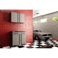 Armário Multiuso P-área Serviço Aéreo Multibox Aço 2 Portas C- Chave 80cm Preto-cinza - Telasul - 5