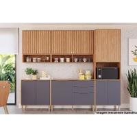 Balcão de Cozinha Divina c/2 Portas e Tampo 80 cm Freijo/Off White - MGM - 4