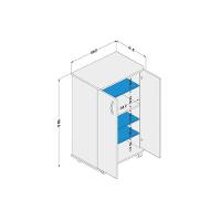 Balcão Lavanderia Limeira 99 2 Portas c/ Rodízio Branco - Politorno - 3