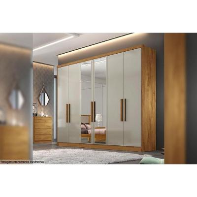 Guarda Roupa Casal Rizon Plus 6 Portas de Abrir 6 Gavetas Branco