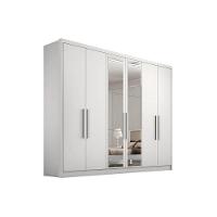 Guarda Roupa Casal 6 Portas e 6 Gavetas c/ Espelho Rizon Plus Branco - Novo Horizonte - 1
