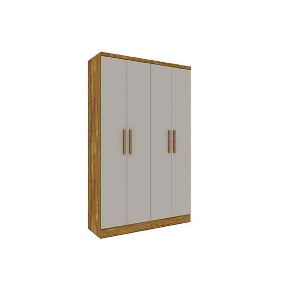 Guarda Roupa Solteiro 4 Portas e 2 Gavetas Amsterdam Cinamomo - Tcil Móveis - 3