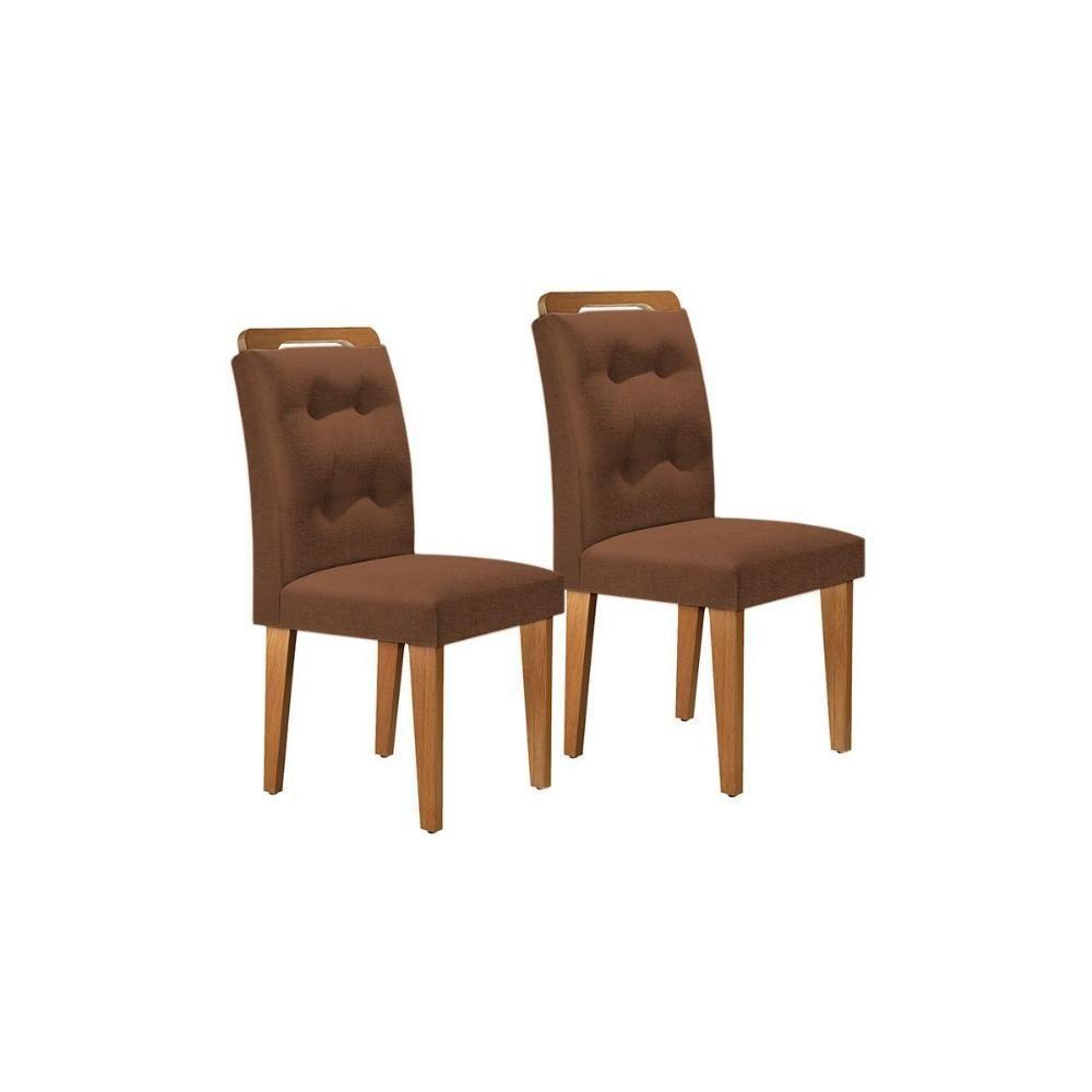 Cadeira Sala de Jantar Imperatriz Kit 2 Un Imbuia/Veludo Marrom - Rufato - 1