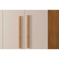 Guarda Roupa Solteiro 4 Portas E 2 Gavetas Espanha Naturale-grafite - Rufato