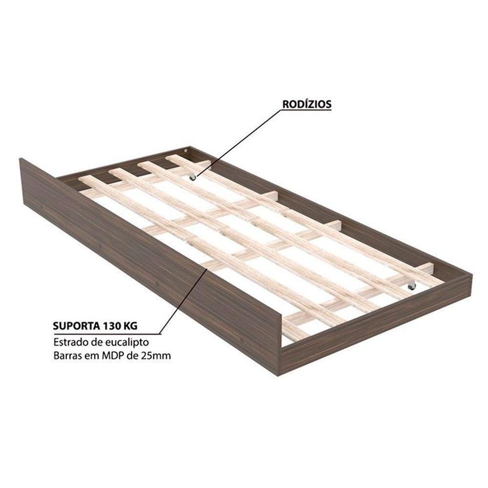 Cama Auxiliar Solteiro Cm8008 Amêndoa - Tecno Mobili - 2