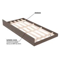 Cama Auxiliar Solteiro Cm8008 Amêndoa - Tecno Mobili - 2