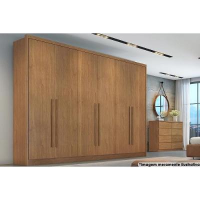 Guarda Roupa Casal Robust Plus 6 Portas de Bater 6 Gavetas Freijo Cumaru MDF