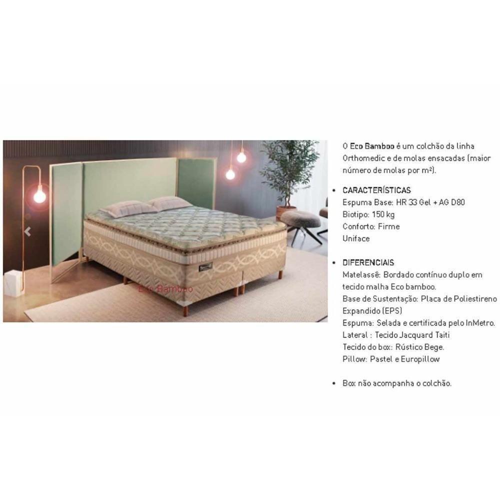 Colchão Queen Molas Ensacadas Masterpocket Eco Bamboo Pillow Top (158x198x36) - Paropas - 6