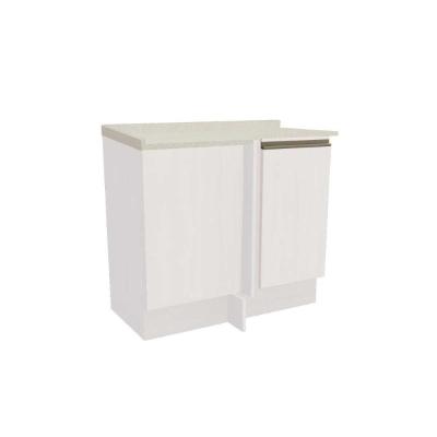 Balcão De Cozinha Maxxi G748 Canto Reto 1 Porta C-tampo 80cm Branco-orion - Kappesberg