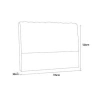 Cabeceira Cama Box Estofada King King Dama Plus Suede Bege - Simbal - 3