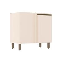 Balcão De Cozinha Connect Canto Reto C-1 Porta S- Tampo 84x82cm Off White - Henn - 1