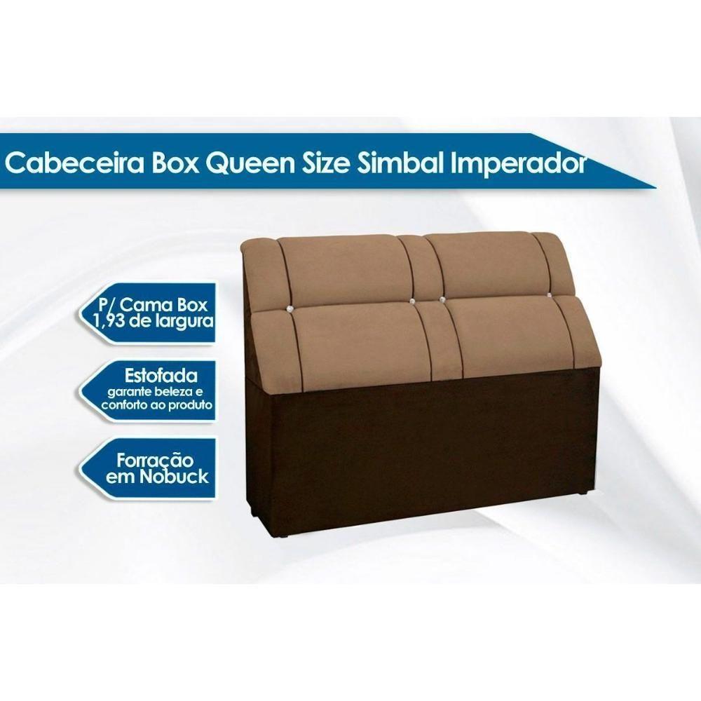 Cabeceira Cama Box Estofada King King Imperador Suede Cinza - Simbal - 4