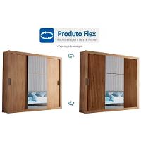 Guarda Roupa Casal 3 Portas de Correr e 4 Gavetas c/ Espelho Veneza Luxo Branco - Rufato - 2