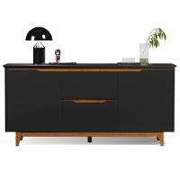 Buffet Aparador 2 Portas E 2 Gavetas Flop Preto - 1