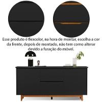 Buffet Aparador 2 Portas E 2 Gavetas Flop Preto