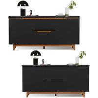 Buffet Aparador 2 Portas E 2 Gavetas Flop Preto - 5