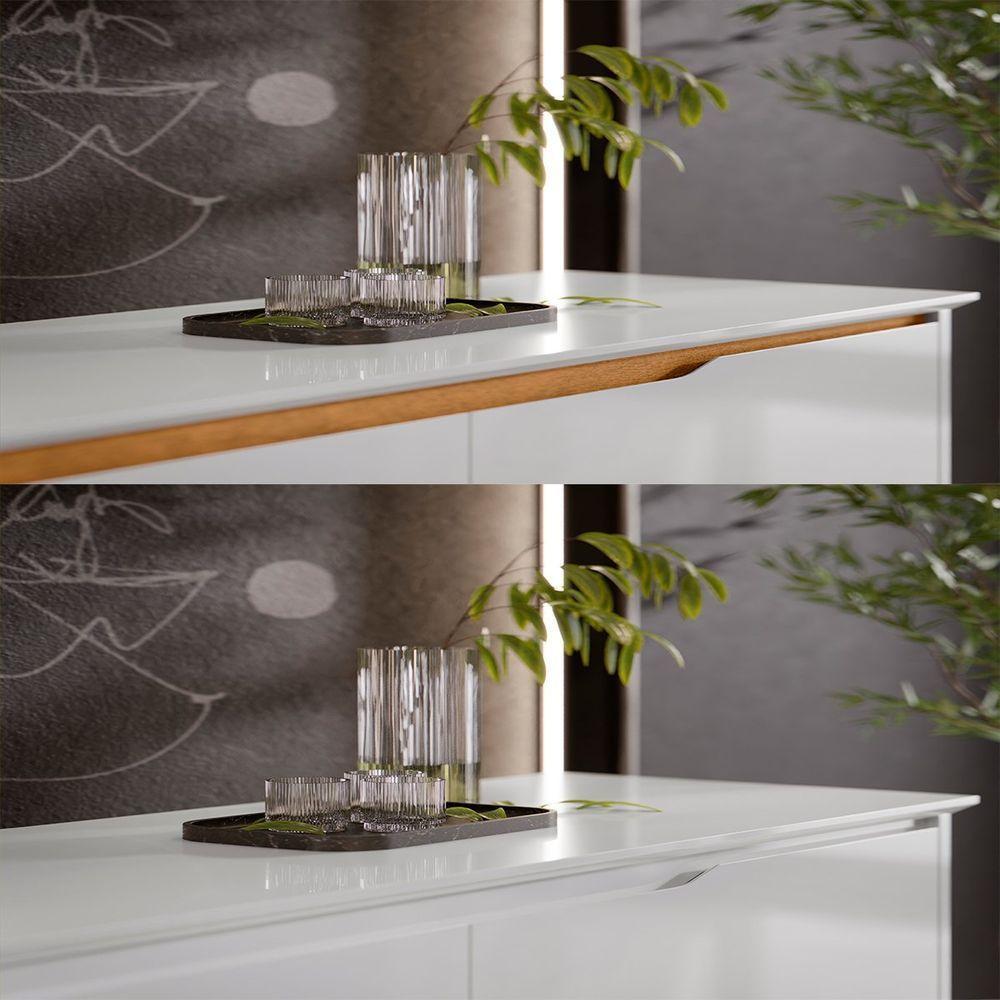 Buffet Aparador 2 Portas E 2 Gavetas Flop Branco - 2