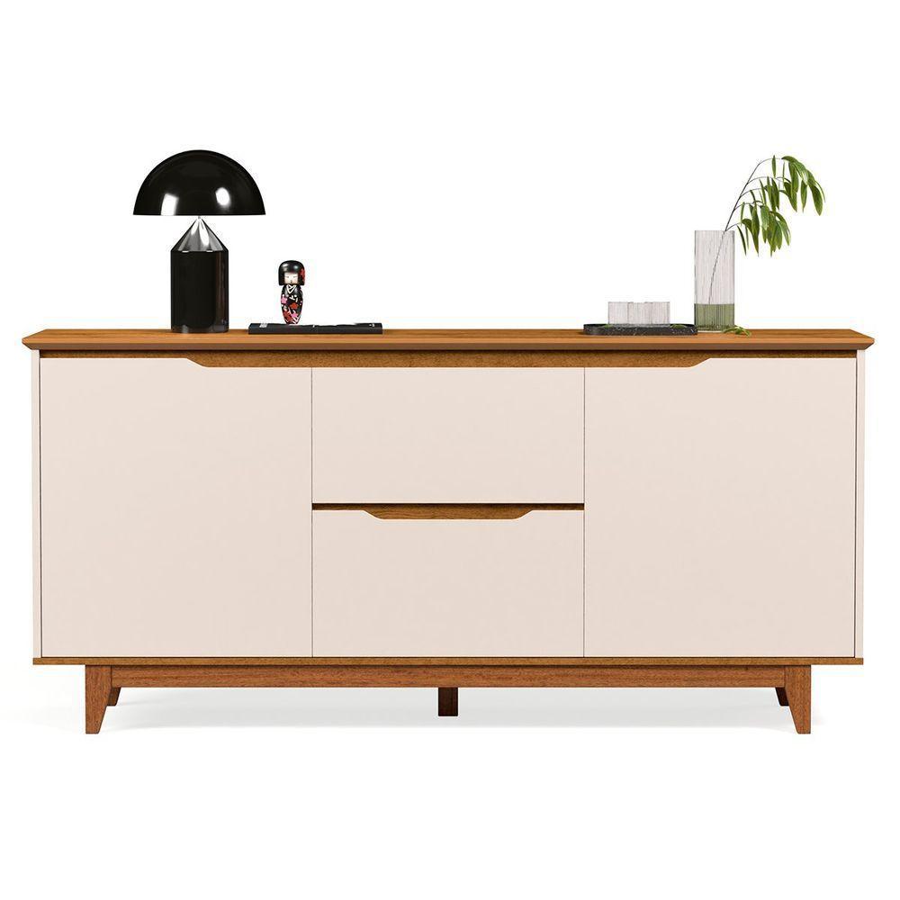 Buffet Aparador 2 Portas E 2 Gavetas Flop Off White-freijó - 1