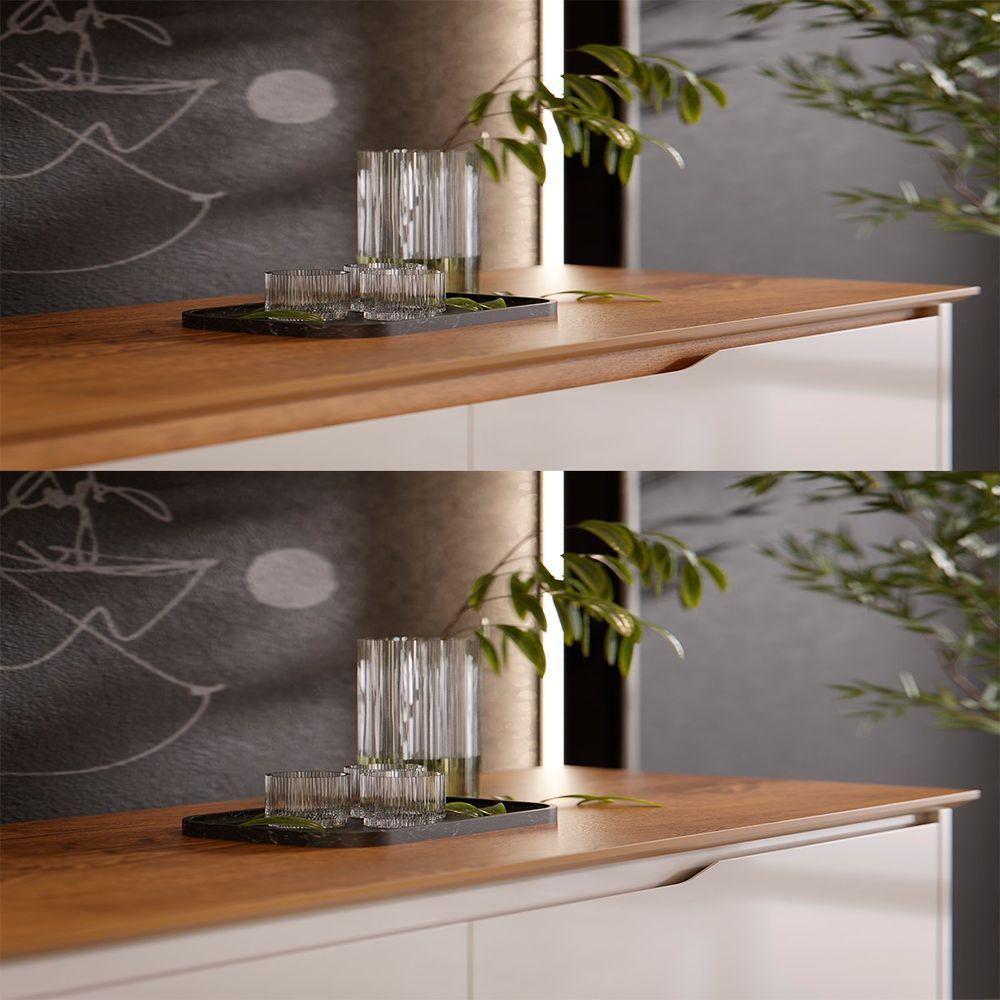 Buffet Aparador 2 Portas E 2 Gavetas Flop Off White-freijó - 5