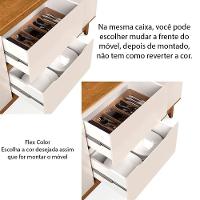 Buffet Aparador 2 Portas E 2 Gavetas Flop Off White-freijó - 2